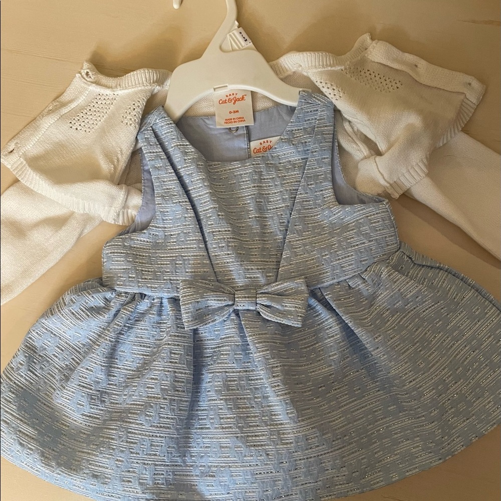 Cat & Jack 0-3 months 3 piece dress set